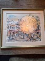 Schilderij Schilderswijk Parijs, 43x37 cm, Ophalen of Verzenden