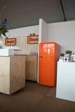 Oranje smeg Koelkast, Witgoed en Apparatuur, Koelkasten en IJskasten, 200 liter of meer, Ophalen of Verzenden, Zo goed als nieuw