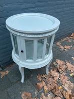Rond wit theetafeltje/vitrinekastje, Antiek en Kunst, Curiosa en Brocante, Ophalen