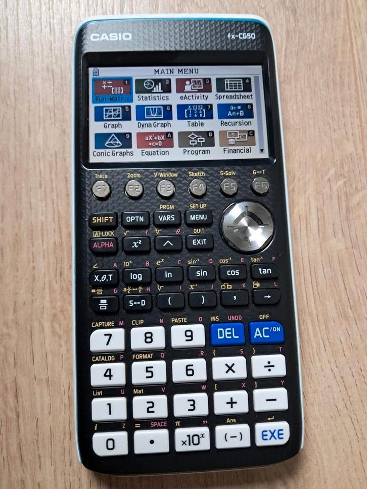 Casio fx-CG50 grafische rekenmachine, Diversen, Rekenmachines, Zo goed als nieuw, Grafische rekenmachine, Ophalen of Verzenden
