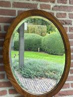Antieke houten spiegel, Antiek en Kunst, Antiek | Spiegels, Ophalen, Ovaal, 50 tot 100 cm, Minder dan 100 cm