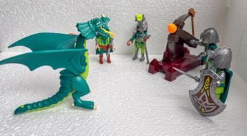 Playmobil Groene Draak met ridders en reuze kruisboog beschikbaar voor biedingen