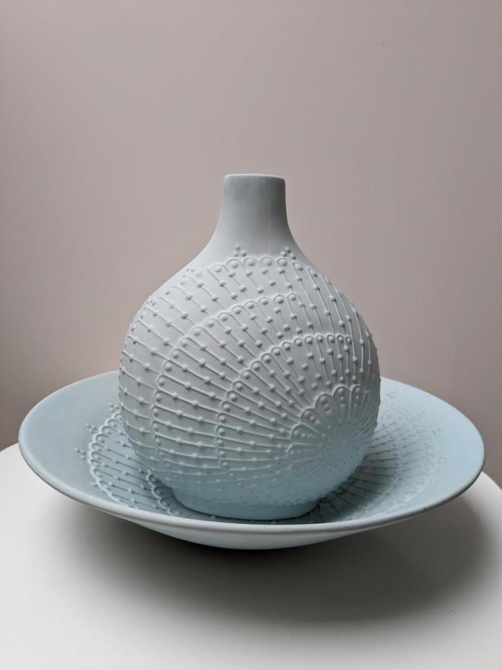 ❗VINTAGE jaren '60 set biscuitporselein / bisque porcelain, Huis en Inrichting, Woonaccessoires | Vazen, Nieuw, Overige kleuren