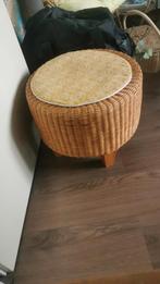 Poef rotan IKEA, Huis en Inrichting, Banken | Voetenbanken en Poefen, Ophalen, Minder dan 50 cm, Gebruikt, Rond