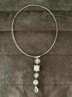 PANDORA zilveren ketting hanger strass, Sieraden, Tassen en Uiterlijk, Kettingen, Met strass, Ophalen of Verzenden, Zo goed als nieuw