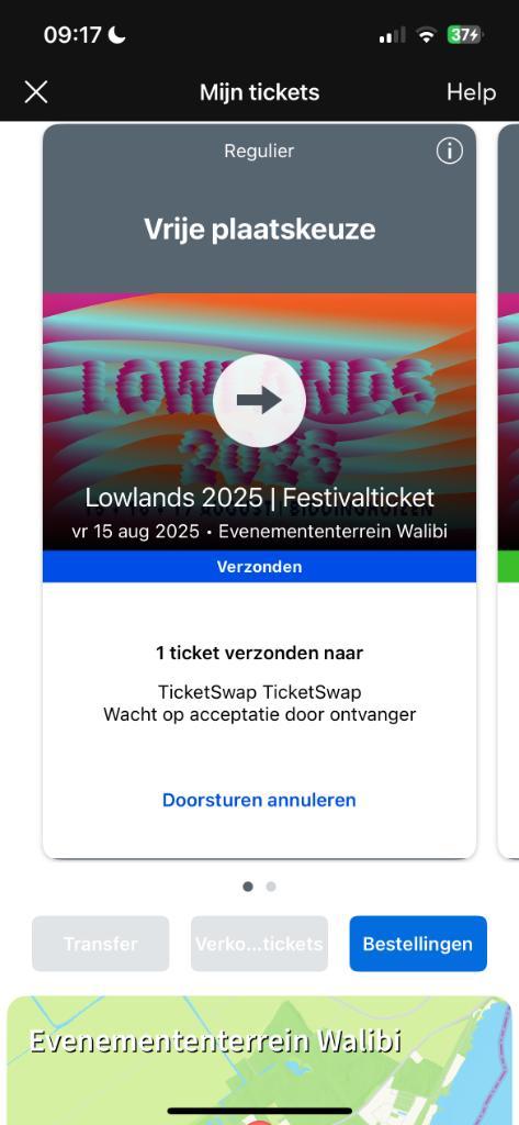 1x Lowlands 2025 ticket - 295 euro, Tickets en Kaartjes, Evenementen en Festivals, Eén persoon, Meerdaags