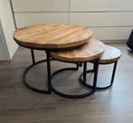 Salontafels salon tafel set mango hout NIEUW, Huis en Inrichting, Tafels | Salontafels, Ophalen, Nieuw, Rond