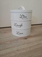 nieuwe voorraadpot blik snoeppot met tekst, Ophalen of Verzenden, Nieuw