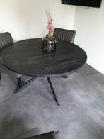 eettafel rond 140 mangohout, Huis en Inrichting, Tafels | Eettafels, Ophalen, Gebruikt, 100 tot 150 cm, Rond