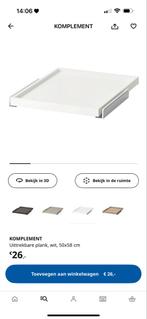 IKEA Komplement 2x uittrekbare plank 50x58cm, Ophalen, Met plank(en), Kunststof, Gebruikt