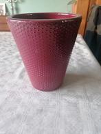 Rode Mica Vaas/Bloempot met Structuur, Huis en Inrichting, Ophalen of Verzenden, Zo goed als nieuw, Rood, Minder dan 50 cm