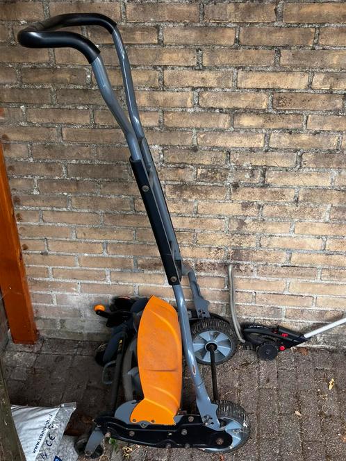 Hand grasmaaier, Tuin en Terras, Grasmaaiers, Gebruikt, Handgrasmaaier, 50 cm of meer, Kooimesmaaier, Opvangbak, Ophalen