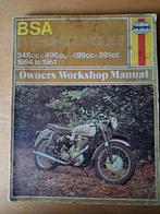 WERKPLAATS HANDBOEK BSA 1954-1961 Orrigineel ENGELS, Motoren, Handleidingen en Instructieboekjes, Ophalen of Verzenden, Overige merken