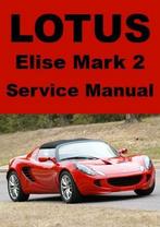 Lotus Elise MK2 workshop manual op DVD in PDF formaat, Verzenden