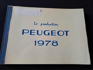 Peugeot Productie 1978 - Brochure beschikbaar voor biedingen
