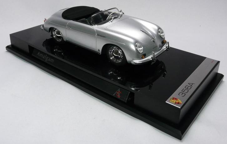 Porsche 365A Speedster Zilver 1:18 van Amalgam, Hobby en Vrije tijd, Modelauto's | 1:18, Nieuw, Auto, Overige merken, Ophalen of Verzenden