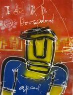 Schilderij Henk Veen - I did it in Roosendaal, Antiek en Kunst, Kunst | Schilderijen | Modern, Ophalen of Verzenden