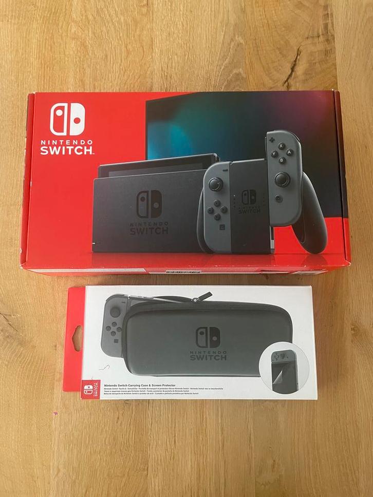 Switch V2 2019, Spelcomputers en Games, Spelcomputers | Nintendo Switch, Zo goed als nieuw, Switch 2019 Upgrade, Met 2 controllers