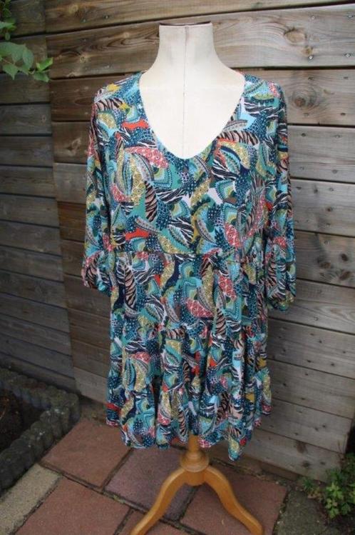 Tuniek gekleurd Paprika mt L/XL a-lijn Vaste prijs, Kleding | Dames, Blouses en Tunieken, Zo goed als nieuw, Maat 46/48 (XL) of groter