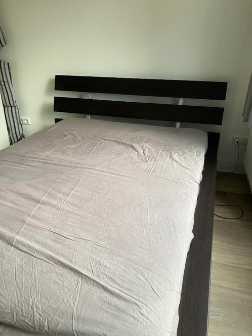 Ikea bed 140x200, Huis en Inrichting, Slaapkamer | Bedden, Gebruikt, Tweepersoons, 140 cm, 200 cm, Hout, Bruin, Ophalen