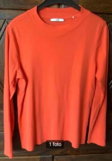 Fel oranje top, shirt wijde hals lange mouwen; XXL; EDC beschikbaar voor biedingen