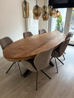 Grote ovale Eetkamertafel 240x110 van Goossens, Huis en Inrichting, Ophalen, 100 tot 150 cm, 200 cm of meer, Zo goed als nieuw