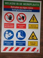 Veiligheids bord'werkplaats bord'veiligheid'beschermmidelen, Ophalen of Verzenden, Nieuw
