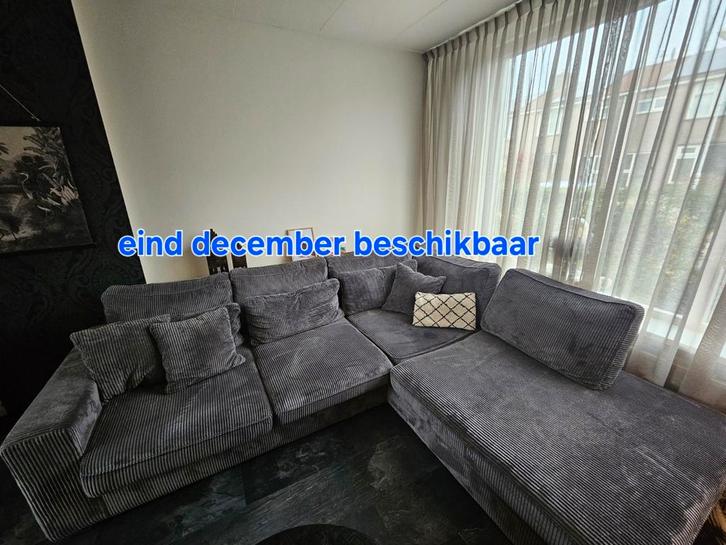 Ribstof bank, Huis en Inrichting, Banken | Complete zithoeken, Gebruikt, Ophalen