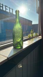 Bodemvondsr 1870 Oude groene wijn fles, met diepe ziel., Ophalen of Verzenden