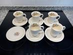 Wedgwood Conway, 5 espresso/koffie kopjes met 6 schotels, Huis en Inrichting, Keuken | Servies, Ophalen of Verzenden, Zo goed als nieuw