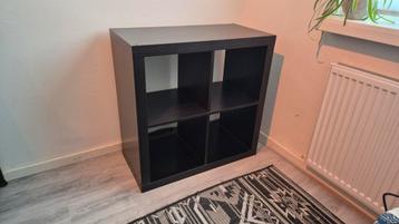 Ikea Kallax Kast (Zwart) 4 Schaps in goede staat - Snel weg! beschikbaar voor biedingen