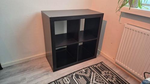 Ikea Kallax Kast (Zwart) 4 Schaps in goede staat - Snel weg!, Huis en Inrichting, Kasten | Boekenkasten, Gebruikt, 50 tot 100 cm
