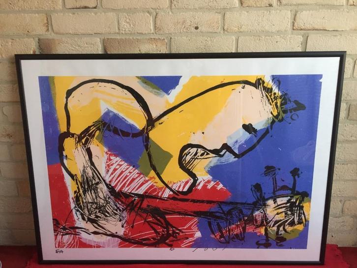 Herman Brood; Zeefdruk, De Gitarist EA Handgesigneerd, Antiek en Kunst, Kunst | Litho's en Zeefdrukken, Ophalen