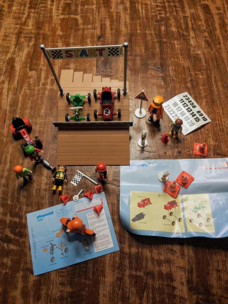 Playmobil - start motorraces, autoraces, oldtimer (4698), Kinderen en Baby's, Speelgoed | Playmobil, Zo goed als nieuw, Complete set