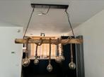 Houten balk hanglamp, Minder dan 50 cm, Ophalen of Verzenden, Zo goed als nieuw