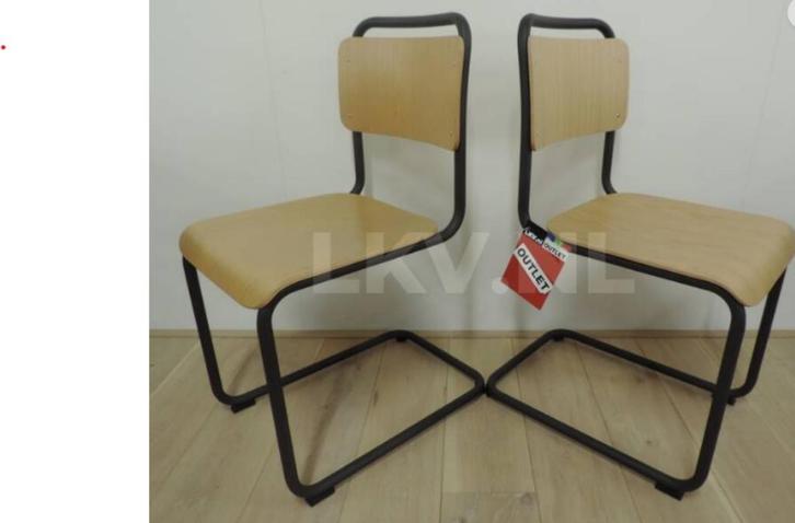 Gispen 101 sledestoel, eetkamerstoel, outlet super mooi, Huis en Inrichting, Stoelen, Zo goed als nieuw, Vijf, Zes of meer stoelen