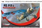 Mirage-Hobby 481002 PZL P-11c with bombs [+resin, photoetch], Hobby en Vrije tijd, Modelbouw | Auto's en Voertuigen, 1:32 tot 1:50