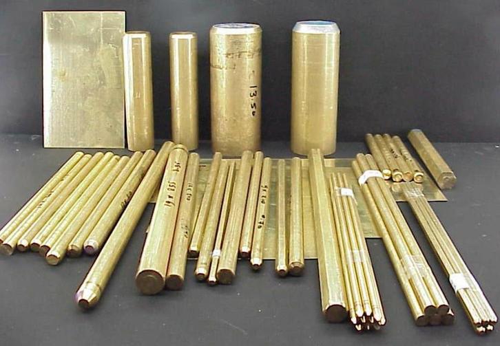 MESSING Rond Staf Blokken Plaat Strips  STAAL Rond Staf, Doe-het-zelf en Verbouw, Metalen, Nieuw, Koper of Messing, Ophalen of Verzenden
