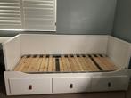 Ikea Hemnes uitschuifbed, Eenpersoons, Wit, Ophalen of Verzenden, Zo goed als nieuw