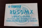 Yamaha RD50MX 1982 instructie boekje RD 50 MX owner's manual, Fietsen en Brommers, Gebruikt, Ophalen of Verzenden
