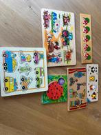 6 houten puzzels, Kinderen en Baby's, Speelgoed | Kinderpuzzels, 2 tot 4 jaar, Ophalen of Verzenden, Zo goed als nieuw, Van hout