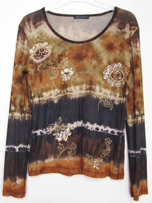 NICE CONNECTION shirt Tie Dye pailleten 42 (valt als 40), Kleding | Dames, Tops, Zo goed als nieuw, Maat 38/40 (M), Overige kleuren