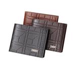 PU lederen herenportemonnee met gestreept steenpatroon, Ophalen of Verzenden, Nieuw, Overige kleuren, Overige merken