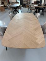 Eiken deens ovale visgraat eettafels 180-280cm massief eiken, Ophalen, Nieuw, Ovaal, Eikenhout