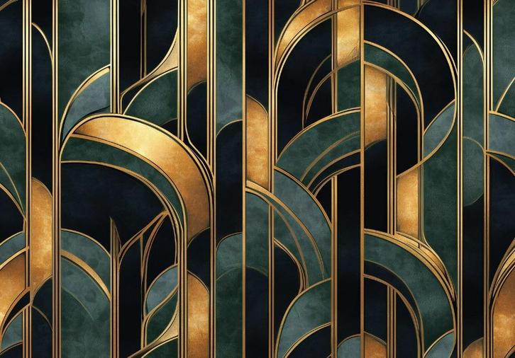 Art Deco Stijl fotobehang, Fotobehang4you, Huis en Inrichting, Stoffering | Behang, minder dan 10 m², Verzenden