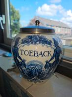 Delfts Blauwe Toeback Pot met Deksel, Ophalen of Verzenden