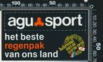 Sticker:Agu Sport - Het beste regenpak van ons land, Ophalen of Verzenden, Zo goed als nieuw, Bedrijf of Vereniging