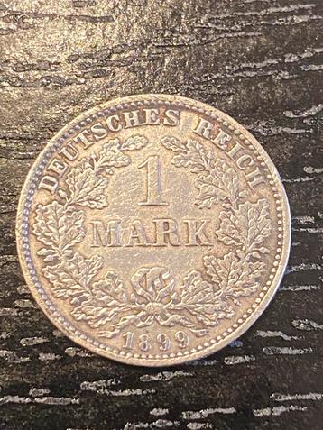 Zilveren Duitse 1 Mark 1899 ‘E’ weinig geslagen! beschikbaar voor biedingen