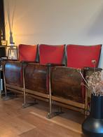 Vintage bioscoop stoelen, Huis en Inrichting, Stoelen, Ophalen, Gebruikt, Rood, Stof