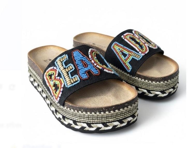 Boho Beach Slippers - Zomerse Vrolijkheid!, Kleding | Dames, Schoenen, Nieuw, Slippers, Ophalen of Verzenden